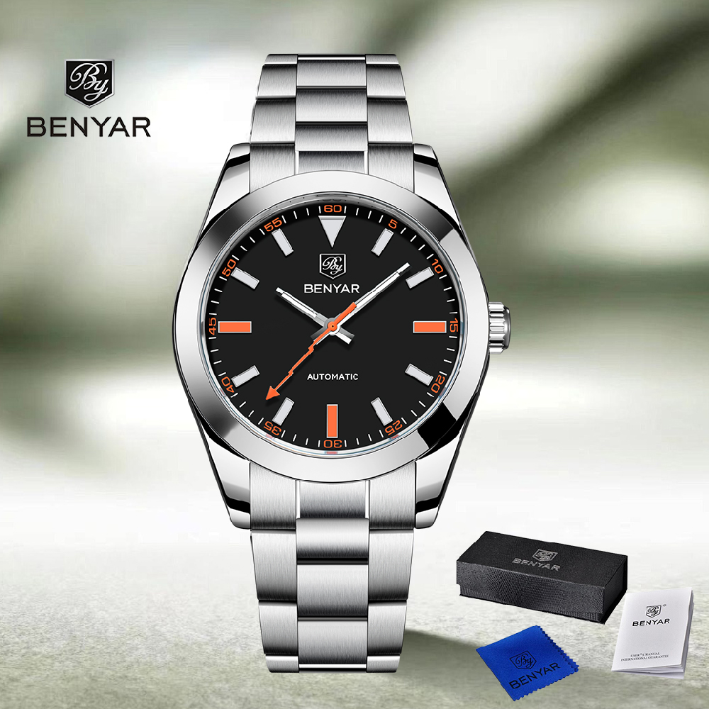 Anti-Magnetic Watch - 2026 新しい BENYAR デザインブランドファッション腕時計男性用サファイアミラー機械式メンズ腕時計防水ステンレス鋼時計