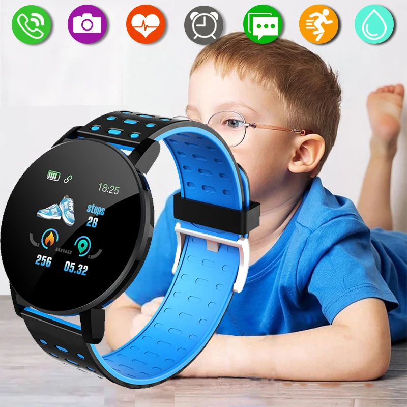 Smartwatch Digital Watches For Girls - 子供のスポーツスマートウォッチ LED デジタル時計防水スマートウォッチ子供心拍数モニターフィットネストラッカー腕時計男の子女の子