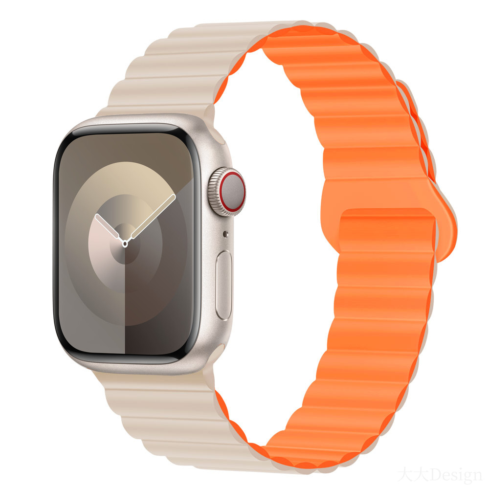 Smartwatch Watches For Boys - Apple Watch用磁気ストラップ,シリコンブレスレット,iwatchシリーズ5,se,6,7,8,9,ウルトラ2,44mm, 40mm, 45mm, 49mm 41mm、38mm、42mm