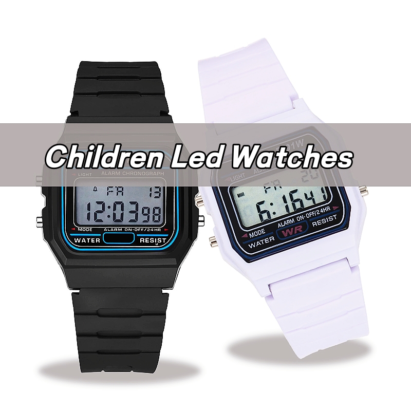 Chronograph Sport Watch - 子供スポーツ LED デジタル腕時計シリコンストラップ男の子女の子電子時計クロノグラフアラーム学生時計モントルランファン