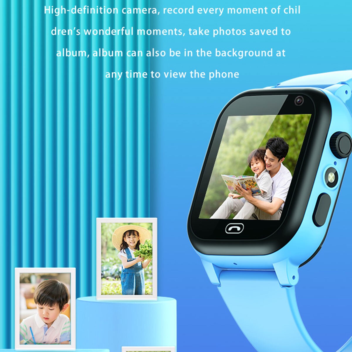 Smartwatch Watches For Boys - 子供のためのアウトドアスポーツ用スマートウォッチ、子供のためのスマートフォン、位置追跡、sos、写真カメラ、男の子と女の子へのギフト、2g電話