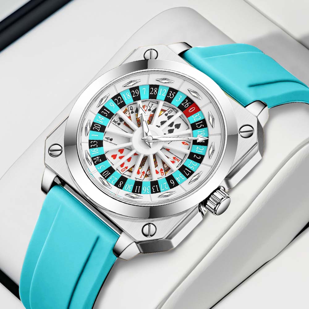 Smartwatch Square Watches For Men - VA VA VOOM メンズ向け新作カスタムウォッチ フォーチュンターンズ 回転ダイヤル