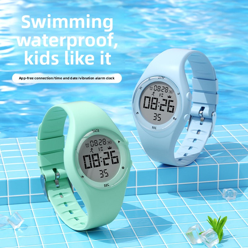 Smartwatch Digital Watches For Kids - 2026年ニューキッズティーンズスマートウォッチ、アプリ不要、防水、水泳タイマー、歩数計、ナイトライト、スポーツバンド、シンプルな韓国風、ユニセックス