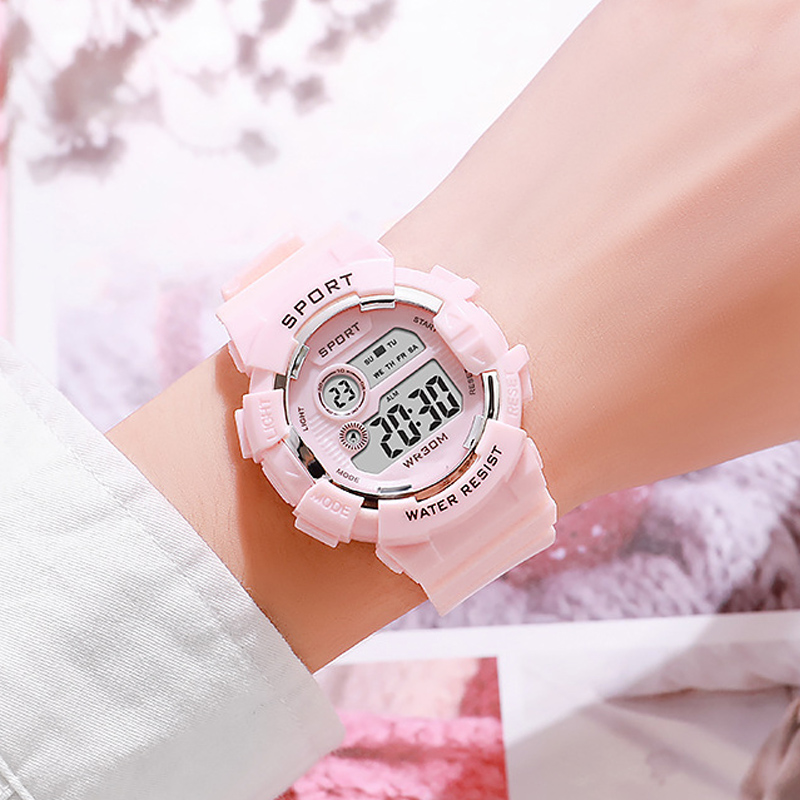 Smartwatch Digital Watches For Kids - ファッションキッズ腕時計発光防水スポーツデジタル腕時計目覚まし時計腕時計少年少女学生スマート電子時計ギフト