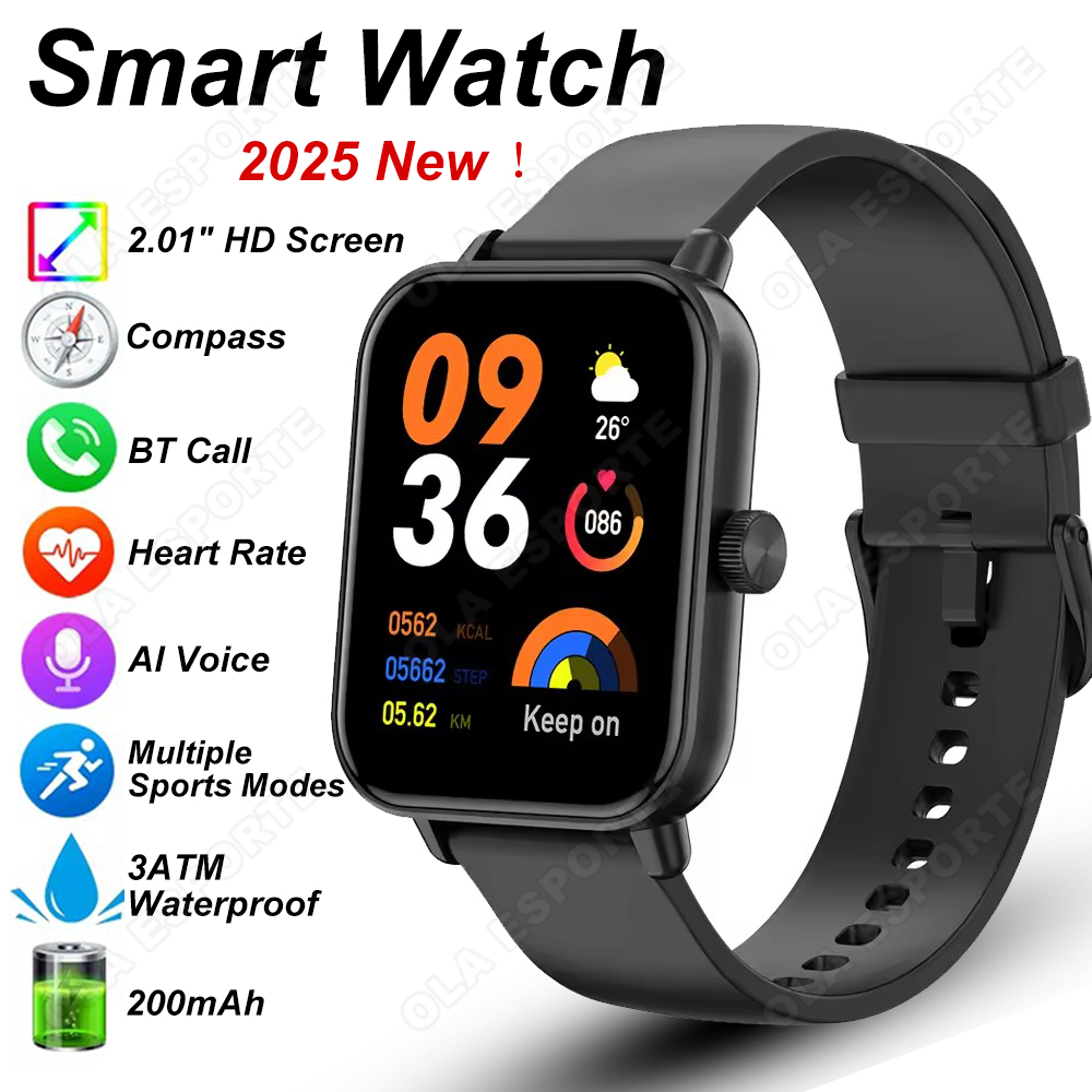 Smartwatch Square Watches For Men - 新しいスポーツスマートウォッチ男性女性用防水 Bluetooth 通話複数のスポーツモード歩数計スマートウォッチ心拍数モニタリング