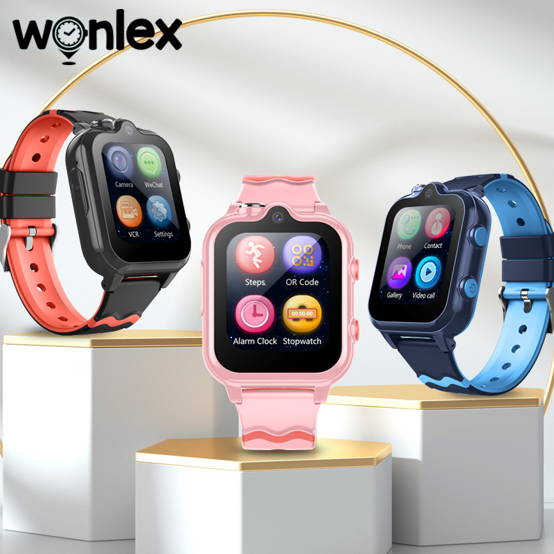 Smartwatch Digital Watches For Kids - Wonlexスマートウォッチキッズ4G KT18Pro Android 8.1ビデオ通話SOS GPSトラッカーデュアルカメラフォン Whatsapp対応子供用スマートウォッチ