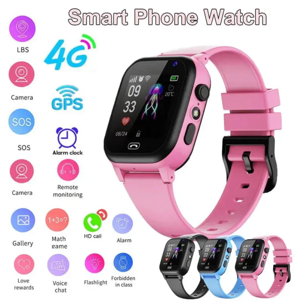 Smartwatch Digital Watches For Kids - キッズスマートウォッチ 4 グラム多機能防水 SOS GPS 位置カメラ通話