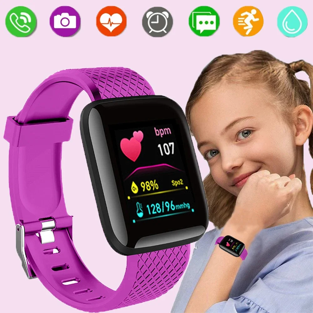 Smartwatch Digital Watches For Girls - 子供用スマートウォッチ LED デジタル時計防水スマートウォッチ子供スポーツ心拍数モニターフィットネストラッカー腕時計男の子と女の子