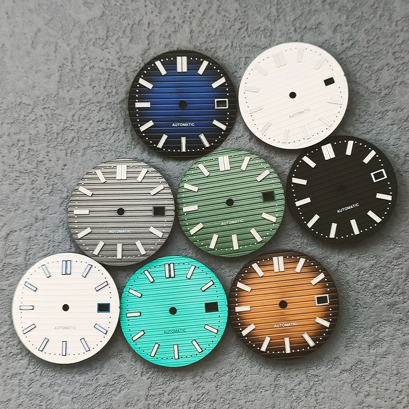 Luminous Dial Face - ルミナスグリーンウォッチダイヤルムーブメント用,ノーチラスケース,フェイスパーツ,nh35,nh36,nh38,4r35,4r36,6r,7s,29.8mm