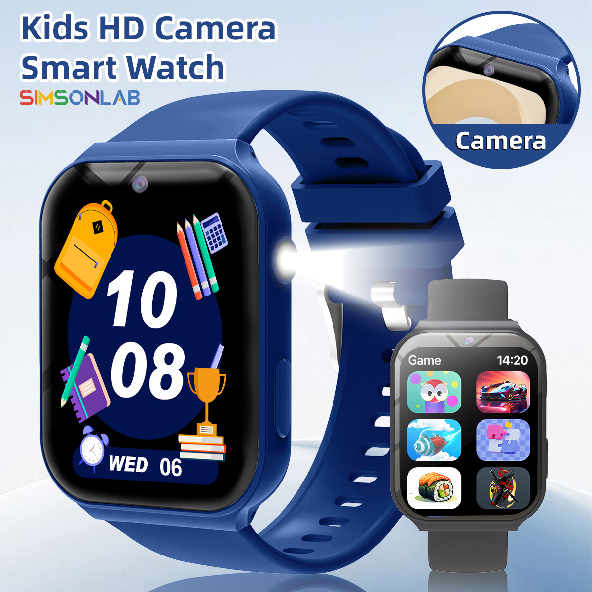 Smartwatch Digital Watches For Kids - 子供向け学習パートナー HDカメラ フラッシュライト マルチゲーム 電卓 子供の日