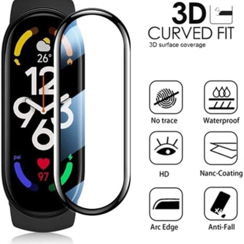 Smartwatch Watches Xiaomi - 3D フルスクリーンプロテクター Xiaomi Mi バンド 6