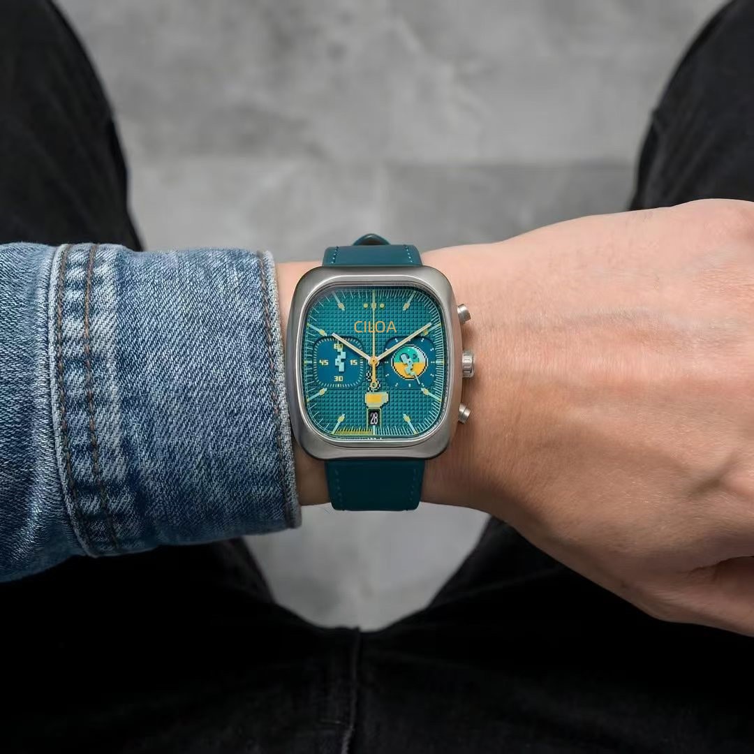 Smartwatch Square Watches For Men - CILOA クラシック レトロ スクエア クロノグラフ メンズ腕時計