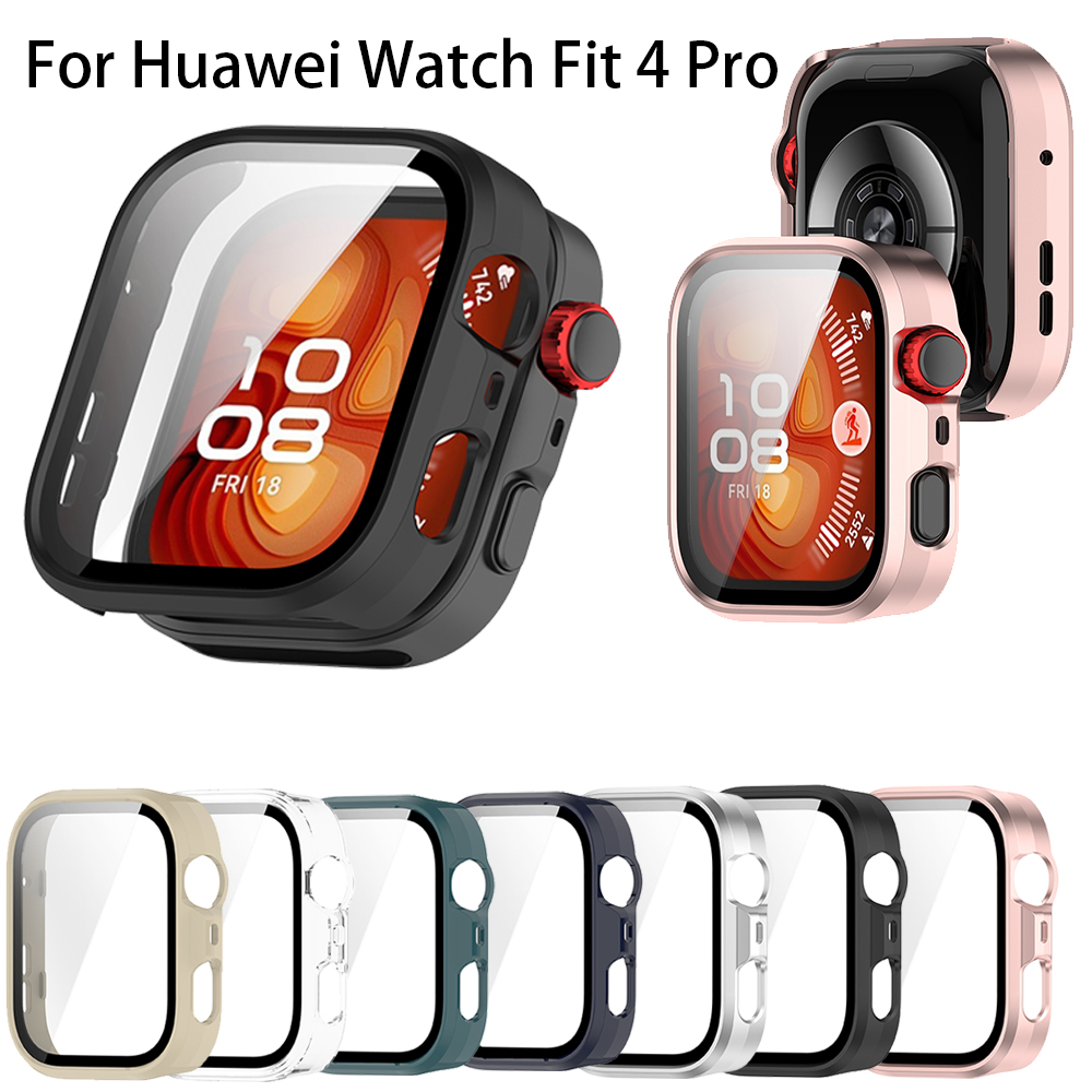 Tag Watches Smartwatch - 完全保護ガラスケース Huawei 社ウォッチフィット 4 プロスマートウォッチスクリーンプロテクターケースハードカバーシェル &