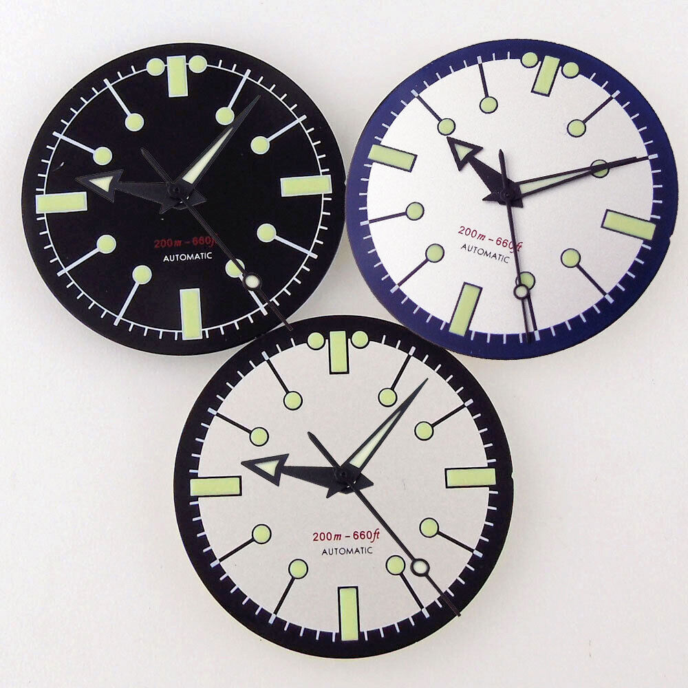 Luminous Dial Face - 31 ミリメートルベージュ/ブラック滅菌ダイヤルフェイスフィット NH35A NH36A ETA2824 PT5000