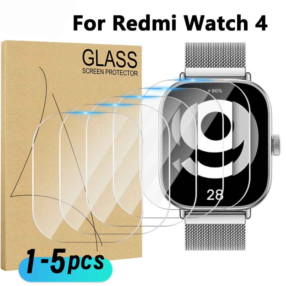 Smartwatch Watches Xiaomi - Xiaomi Redmi Watch 5および4用の強化ガラススクリーンプロテクター,傷防止フィルム
