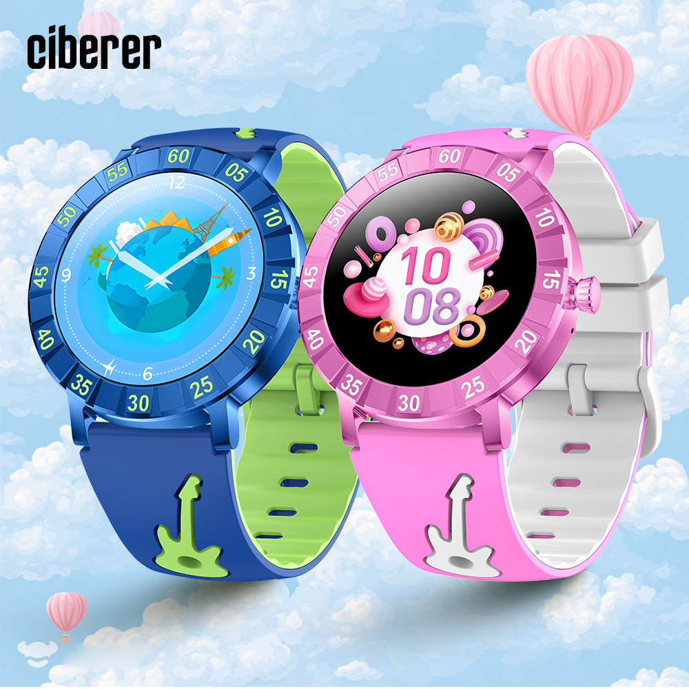 Smartwatch Watches For Boys - 新しいCiberer DS08キッズスマートウォッチ、音声通話機能付き、ユニークな丸型HDスクリーンディスプレイ、男の子と女の子への子供向けギフト、子供用スマートウォッチ