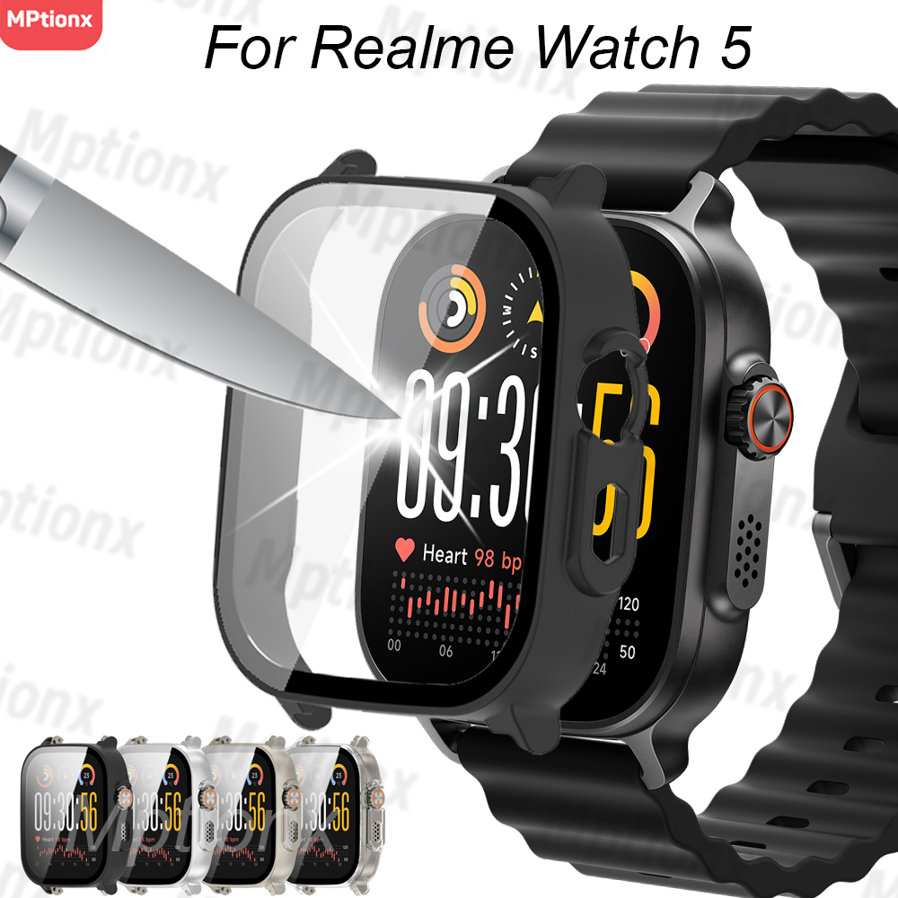 Watch S Realme - PC ケース + ガラス Realme Watch