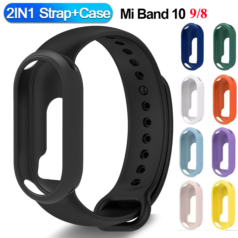 Smartwatch Watches Xiaomi - Xiaomi Smart Band 10用シリコンストラップ+ウォッチケース、Xiaomi Mi Band