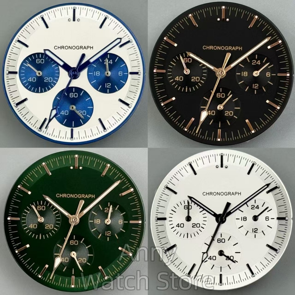 Luminous Dial Face - 滅菌済み VK63 ムーンウォッチ文字盤 31.5mm 針付き 夜光付き