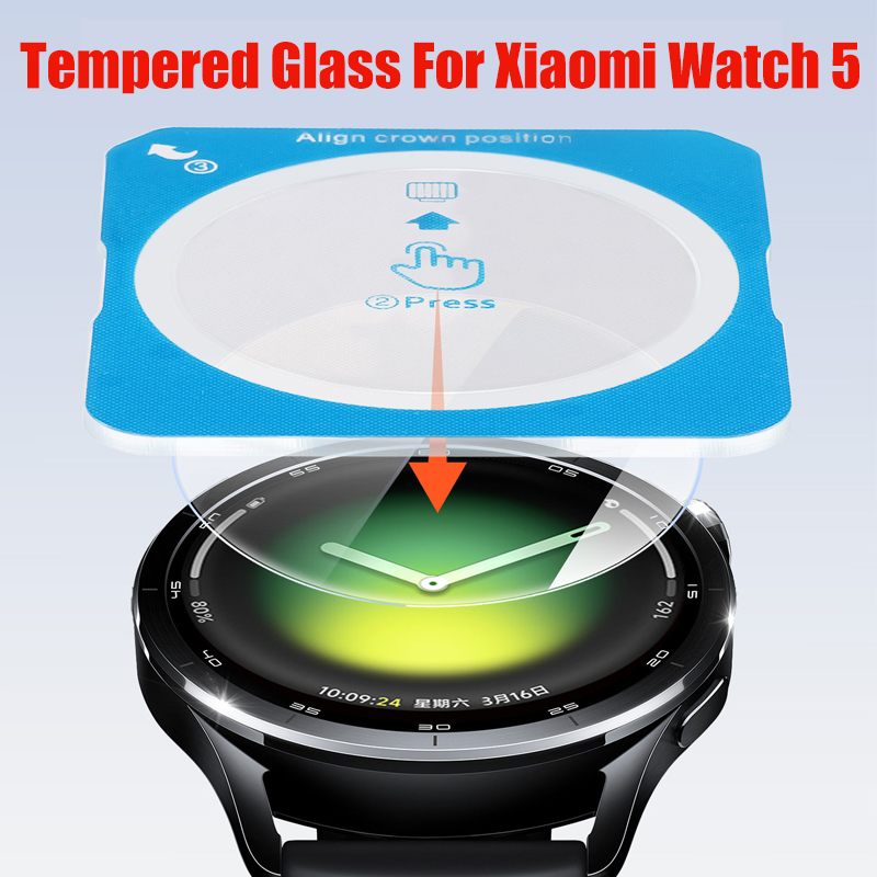 Smartwatch Watches Xiaomi - Xiaomi Watch 5用スマートウォッチ強化ガラススクリーンプロテクター 簡単取り付け HD耐傷性保護フィルム Mi