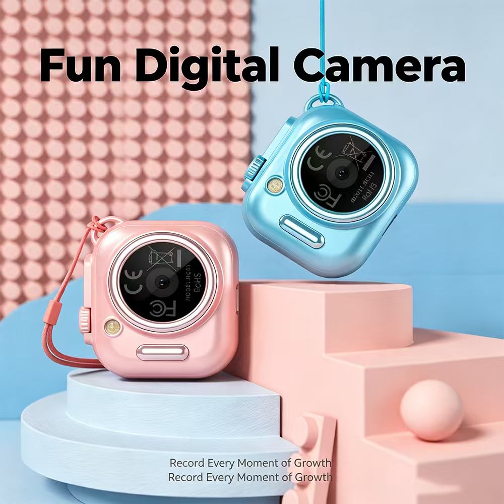 Smartwatch Digital Watches For Girls - 子供用カメラスマートウォッチ ビデオ録画 1.85インチHDディスプレイ フォトアルバムウォッチ 教育的で楽しいゲーム 目覚まし時計