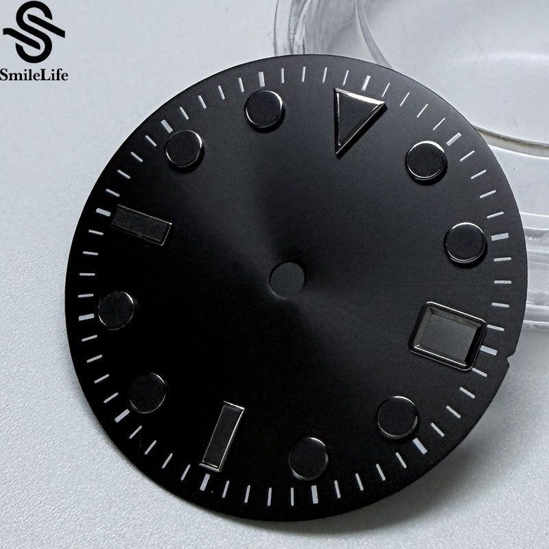 Luminous Dial Face - SmileLife 28.5 ミリメートル発光グリーン時計ダイヤルつや消しテクスチャ時計の文字盤時計アクセサリー NH35/NH36/4R/7S 機械式ムーブメント用