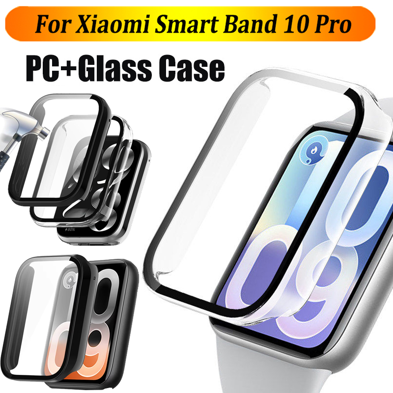 Smartwatch Watches Xiaomi - Xiaomiスマートバンド10 Pro用PC+強化ガラスケース、バンパーカバー、画面保護フィルム（Xiaomi Mi Band 9 Pro/Mi