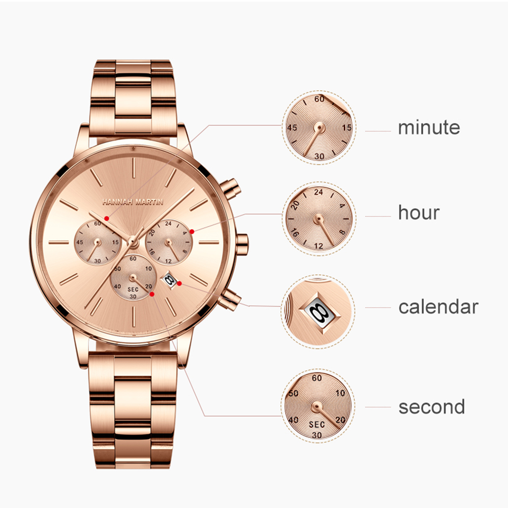 ファッション女性腕時計シンプルなスタイル多機能ダイヤルカレン - Anti-Magnetic Watch のレビューと価格