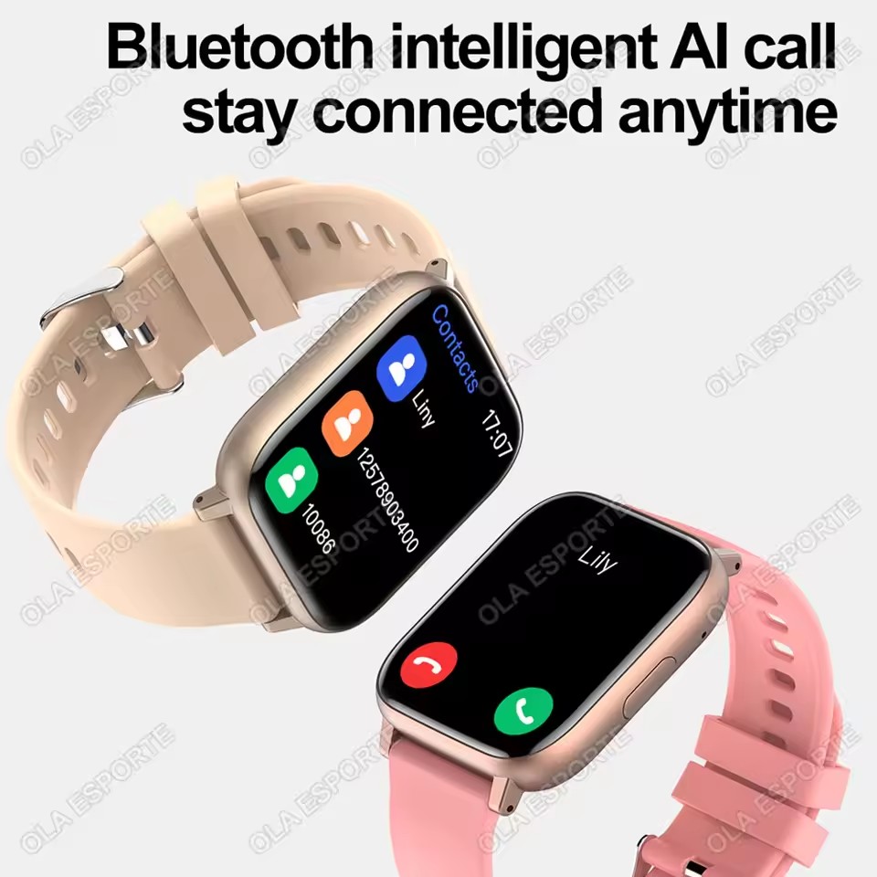 男女兼用スマートウォッチ HD画面 ワイヤレス通話リマインダ - Smartwatch Square Watches For Men のレビューと価格