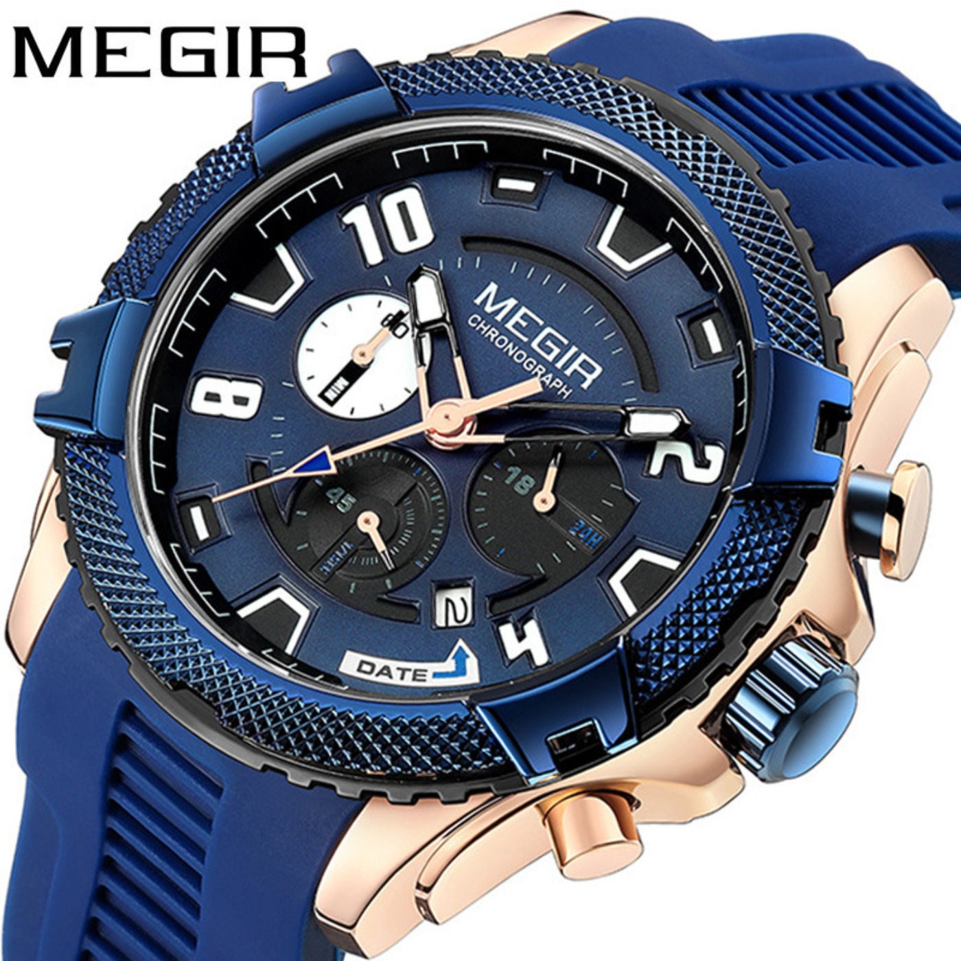 MEGIR 48MM ダイヤル クロノグラフ メンズ クォー - Chronograph Sport Watch のレビューと価格