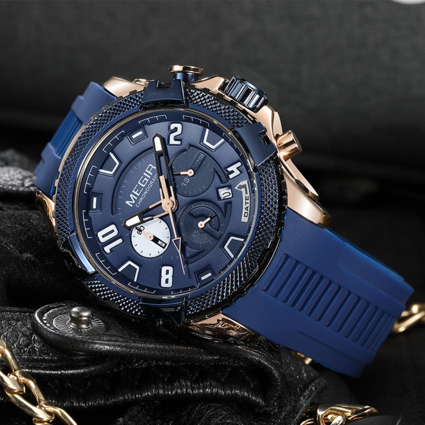MEGIR 48MM ダイヤル クロノグラフ メンズ クォー - Chronograph Sport Watch のレビューと価格