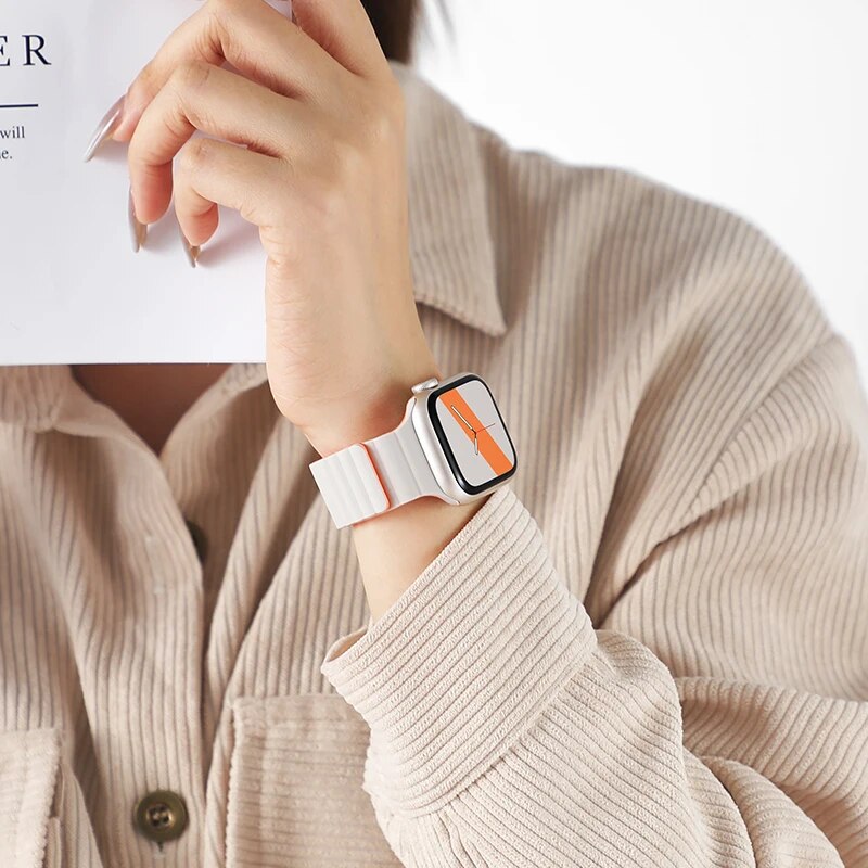 Apple Watch用磁気ストラップ,シリコンブレスレット - Smartwatch Watches For Boys のレビューと価格