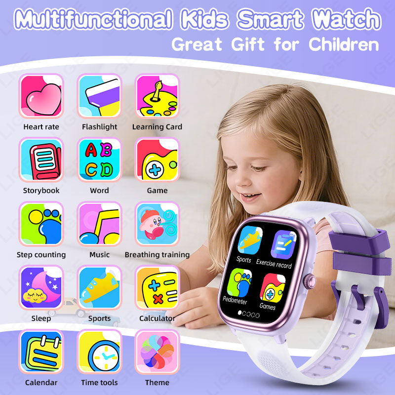 LIGE キッズスマートウォッチ 1.83 インチ心拍数睡眠 - Smartwatch Watches For Boys のレビューと価格