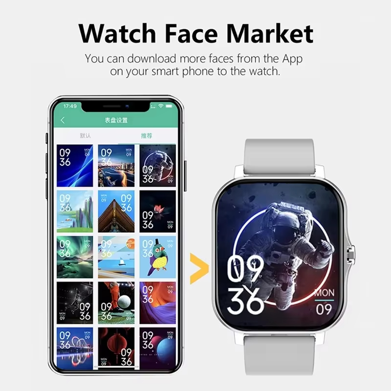 レノボ スポーツスマートウォッチ 防水フィットネストラッカー - Smartwatch Square Watches For Men のレビューと価格