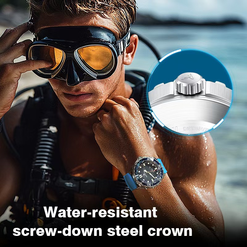 ステンレススチールダイビングウォッチ太陽エネルギー駆動クォー - Smartwatch Ring Watches のレビューと価格