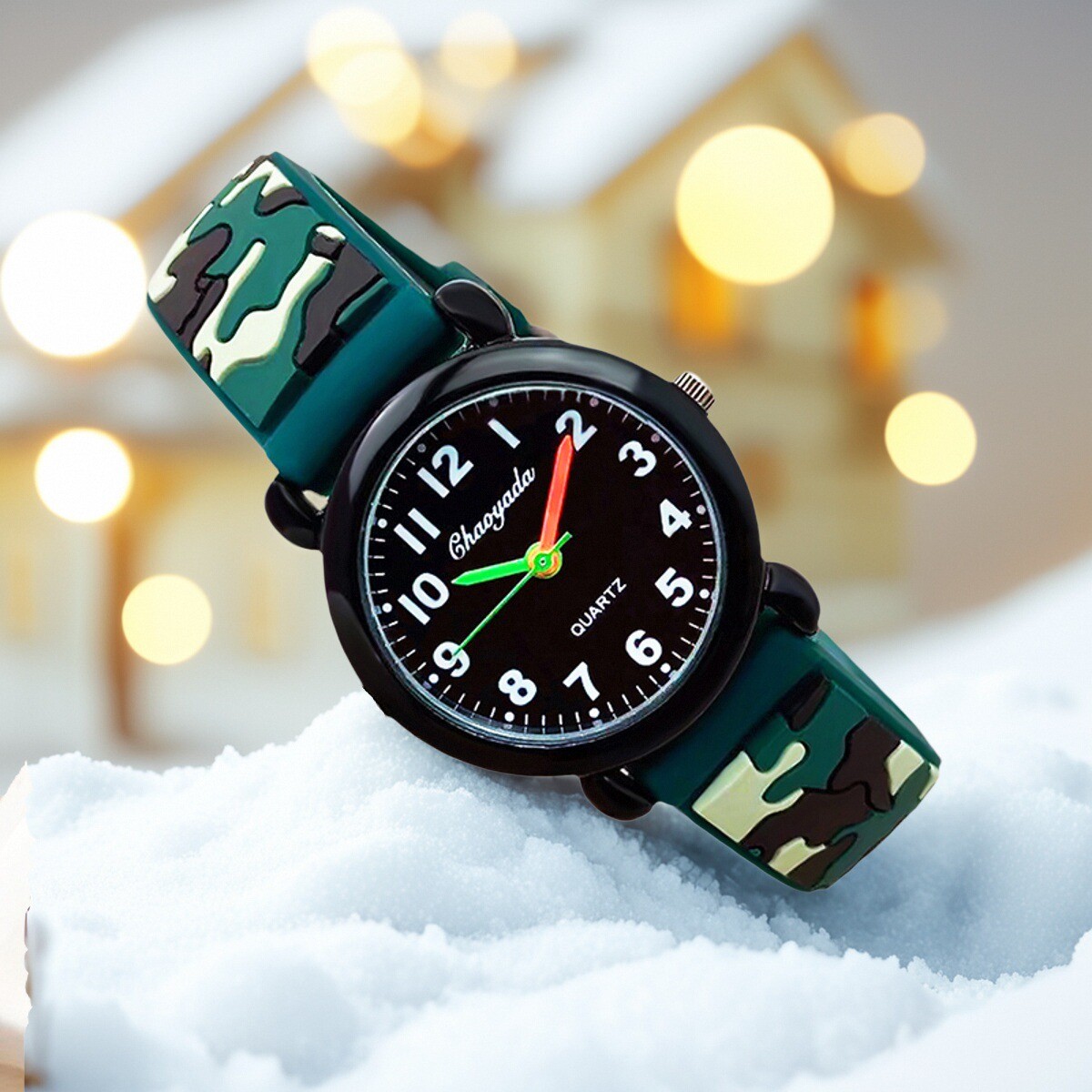 子供の男の子 gilrs アナログクォーツ腕時計迷彩シリコー - Smartwatch Watches For Boys のレビューと価格