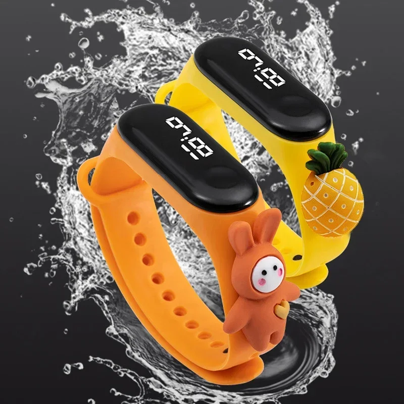 防水子供スマートタッチ Led 腕時計漫画小動物少年少女 L - Smartwatch Digital Watches For Kids のレビューと価格