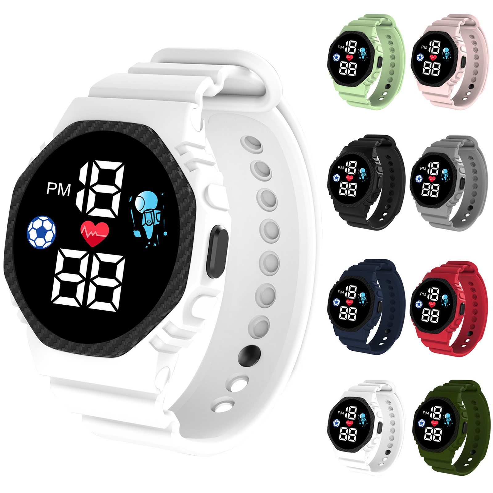 子供、男の子と女の子のためのマルチカラーのスマートウォッチ、 - Smartwatch Digital Watches For Girls のレビューと価格