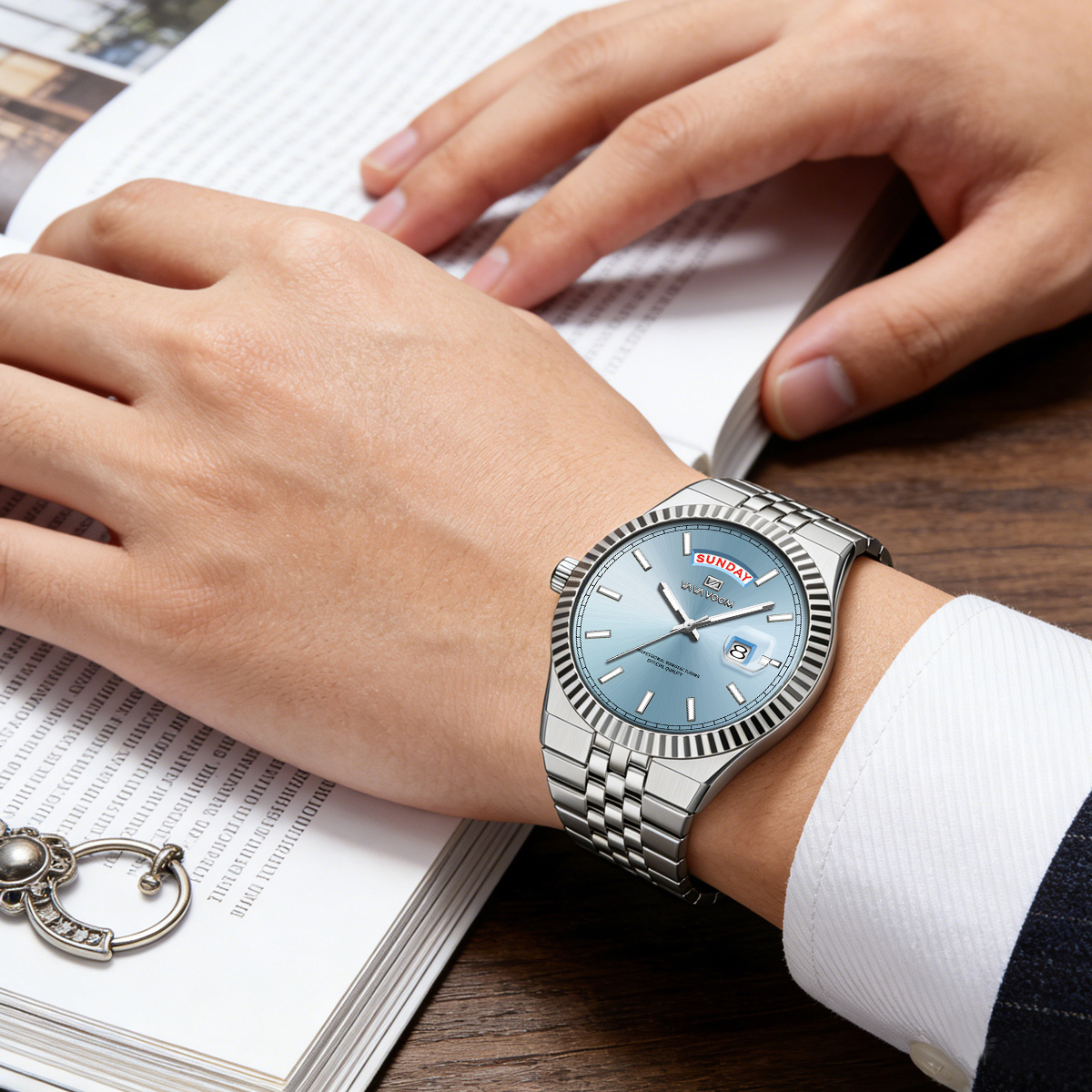 男性クォーツ時計パイロットシリーズ 40 ミリメートルゴール - Smartwatch Ring Watches のレビューと価格