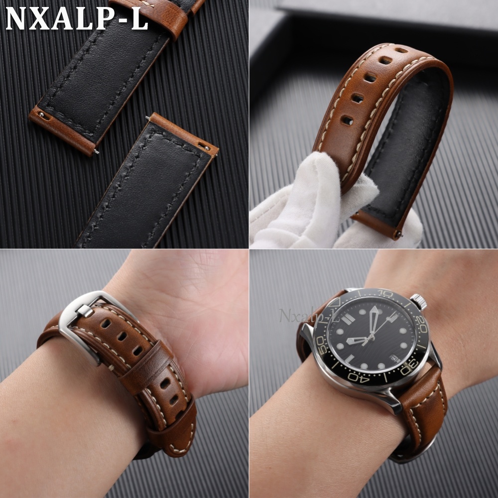 オイルワックス牛革ストラップ 18 20 ミリメートル 22 - Omega Watches Smartwatch のレビューと価格
