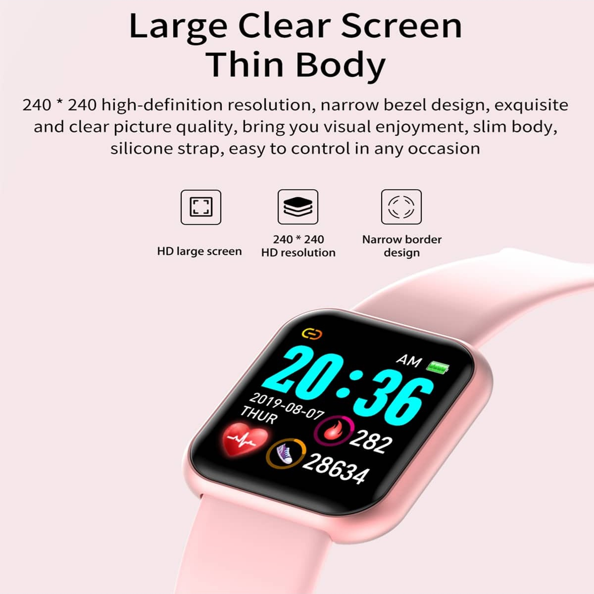 男性と女性のためのスマートウォッチ、音楽制御付きスマートウォ - Smartwatch Digital Watches For Kids のレビューと価格