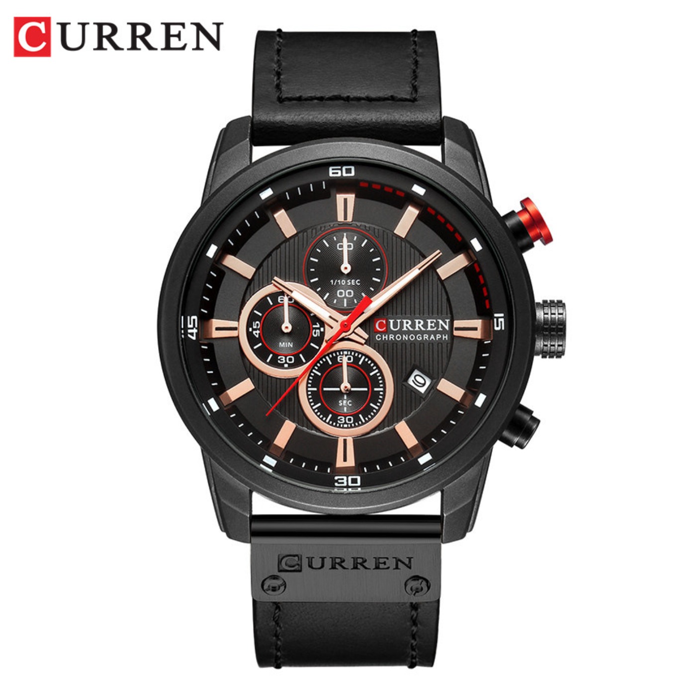 CURREN ファッション日付クォーツメンズ腕時計トップブラ - Chronograph Sport Watch のレビューと価格