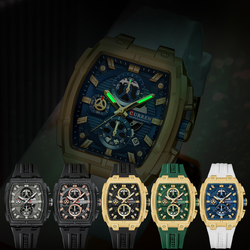 CURREN 高級ヴィンテージ腕時計 メンズ スポーツ クロ - Chronograph Sport Watch のレビューと価格