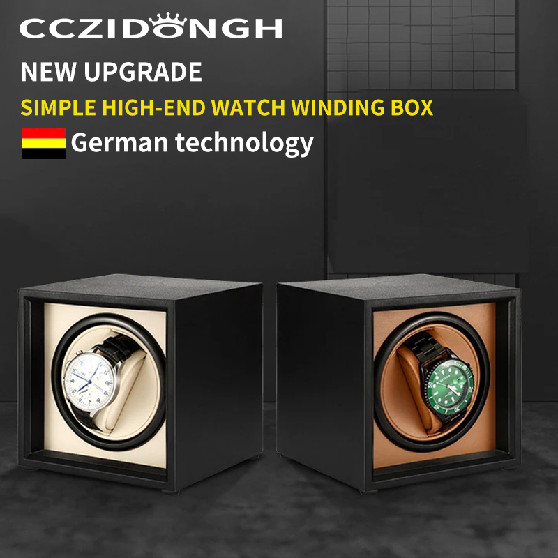 ドイツ製、自動巻き時計ワインダーと回転式時計ボックス、カード - Watch Winder Single のレビューと価格