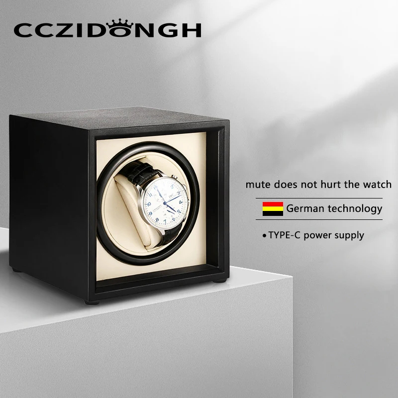 ドイツ製、自動巻き時計ワインダーと回転式時計ボックス、カード - Watch Winder Single のレビューと価格