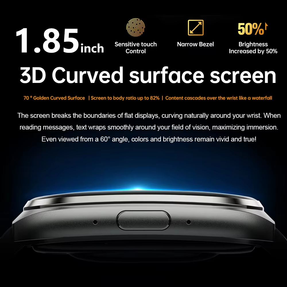 AMOLED 2026 HD 3D 曲面スクリーン 新しい  - Smartwatch Square Watches For Men のレビューと価格
