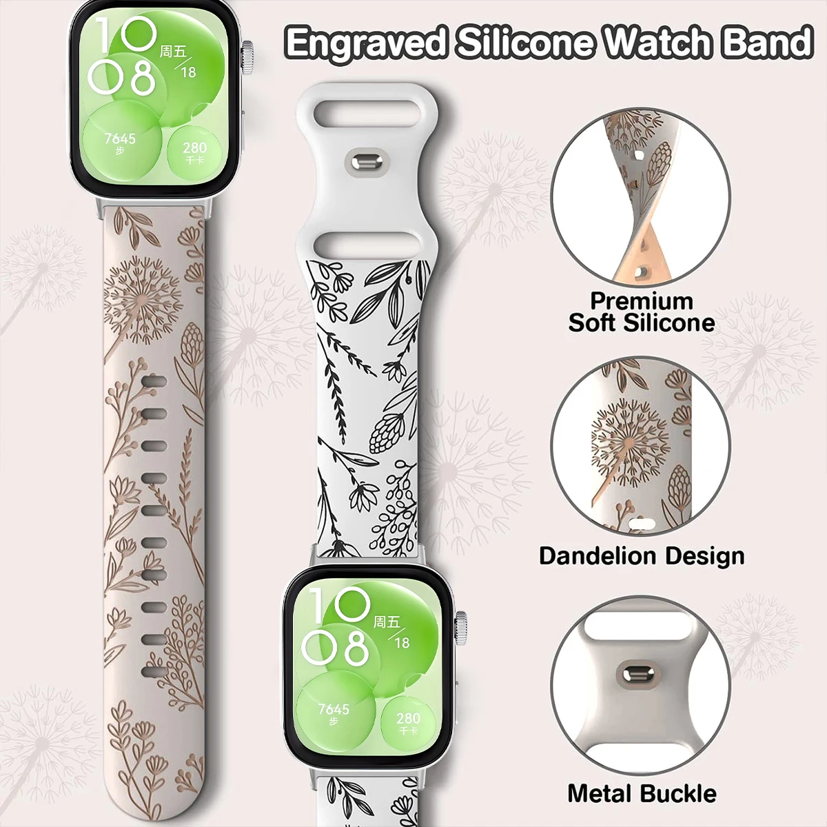 プリントデザインバンド Huawei 社時計フィット 3 ス - Tag Watches Smartwatch のレビューと価格