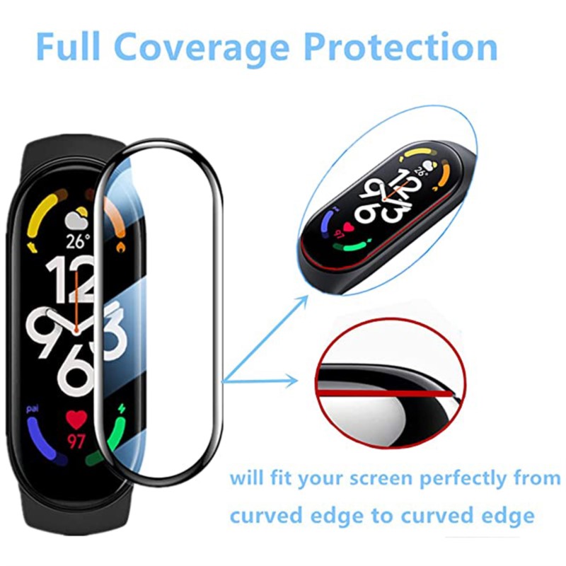 3D フルスクリーンプロテクター Xiaomi Mi バンド - Smartwatch Watches Xiaomi のレビューと価格
