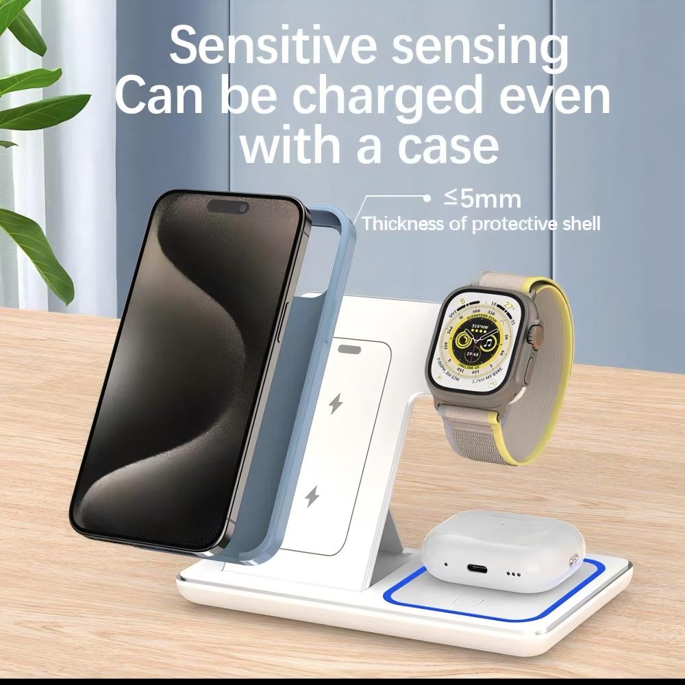 ワイヤレス充電器ホルダー スタンド 3 in 1 折りたたみ - Smartwatch Watches Xiaomi のレビューと価格