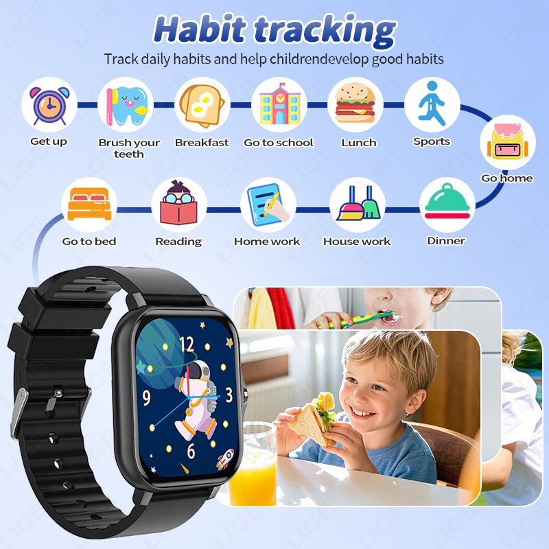 LIGE 2025 オーディオブック子供スマートウォッチファ - Smartwatch Digital Watches For Girls のレビューと価格